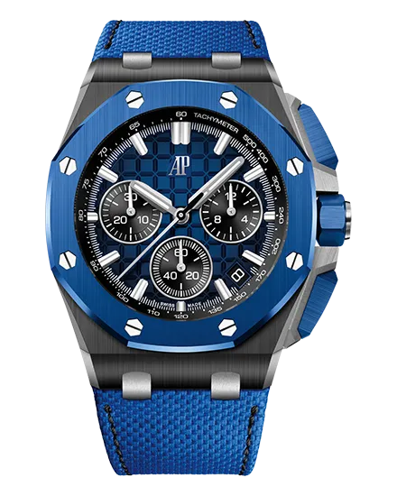 Audemars Piguet Code 11:59 15210BC.OO.A002CR.01 18-carat white gold case on a hand-stitched alligator leather strap with white gold pin buckle
