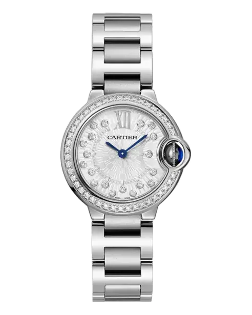 Cartier Ballon Bleu 28mm W4BB0034 Stainless steel case and interchangeable steel bracelet; sapphire crystal