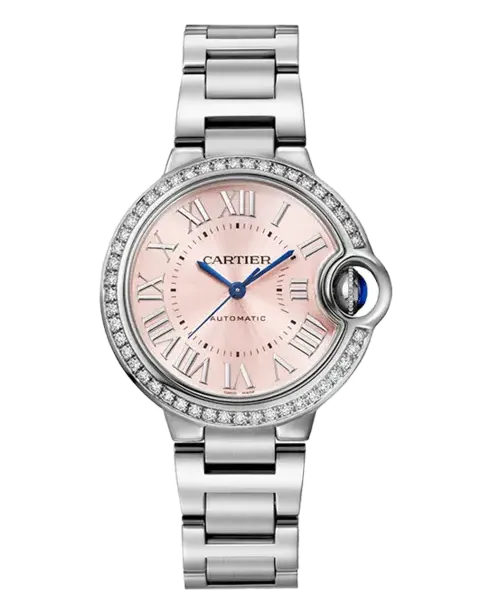 Cartier Ballon Bleu 33mm W4BB0037 Stainless steel case and interchangeable steel bracelet; sapphire crystal
