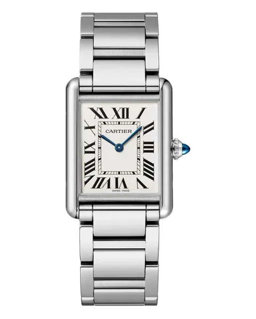 Cartier Tank Must Large WSTA0052 Stainless steel case and bracelet; interchangeable steel bracelet with double-fold clasp
