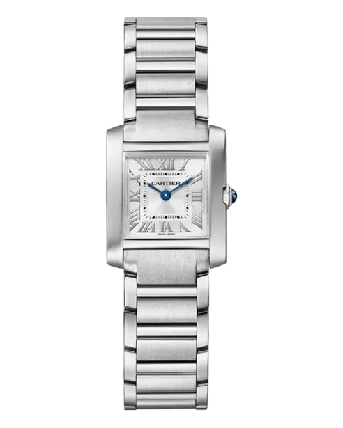 Cartier Tank Française Small WSTA0065 Stainless steel case and integrated steel bracelet; sapphire crystal
