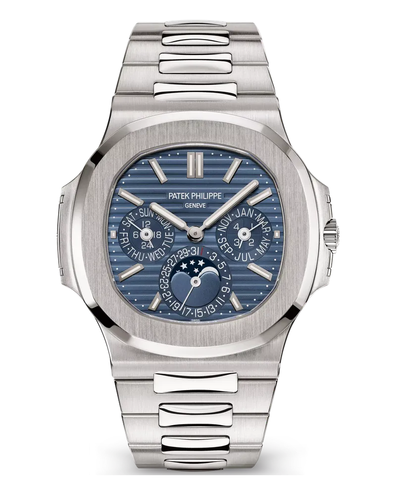 Patek Philippe Nautilus 5740 Perpetual Calendar 5740/1G-001 18k white gold case and integrated bracelet with patented fold-over clasp