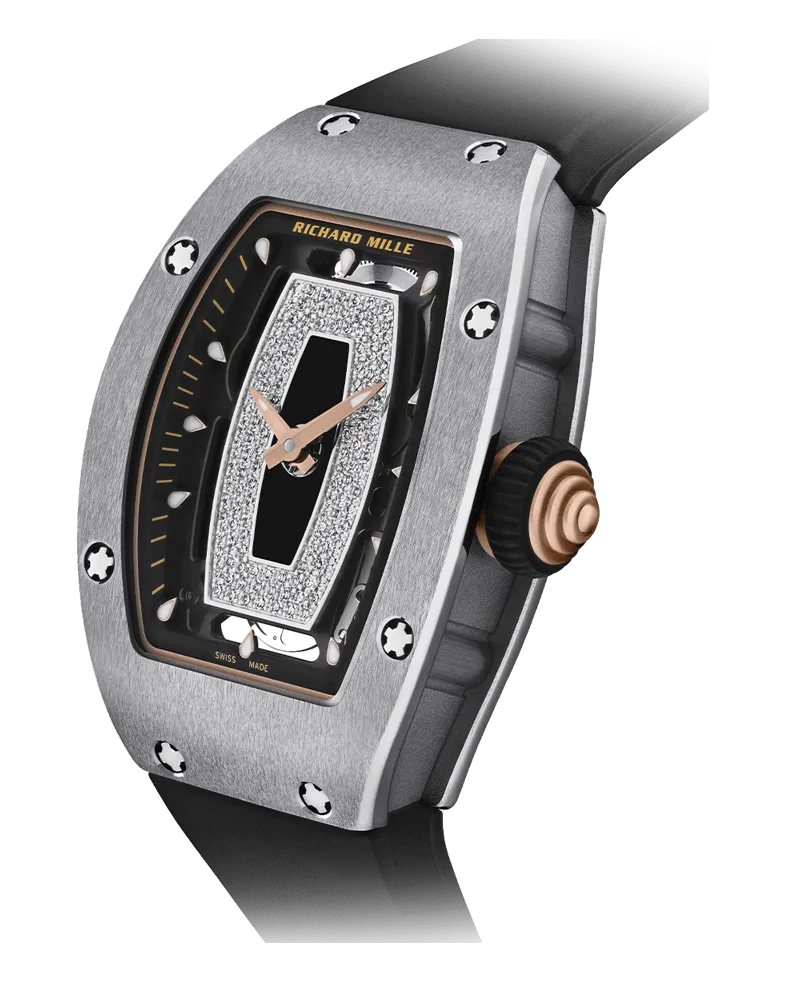Richard Mille RM 007 RM 07-01 Available in 18k red gold, 18k grey gold, Carbon TPT, Gold Carbon TPT, white ATZ ceramic and black TZP ceramic case constructions