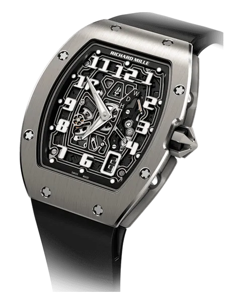 Richard Mille RM 067 RM 67-01 Available in grade 5 titanium, Carbon TPT, and 18k rose/red gold case constructions