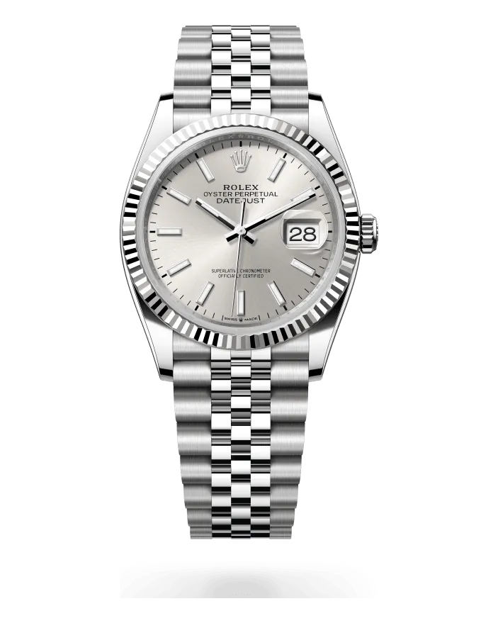 Rolex Datejust 36 126234 White Rolesor — Oystersteel case and bracelet with 18ct white gold bezel