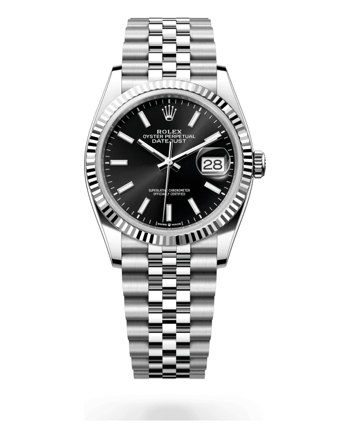 Rolex Datejust 36 126234 White Rolesor — Oystersteel case and bracelet with 18ct white gold bezel