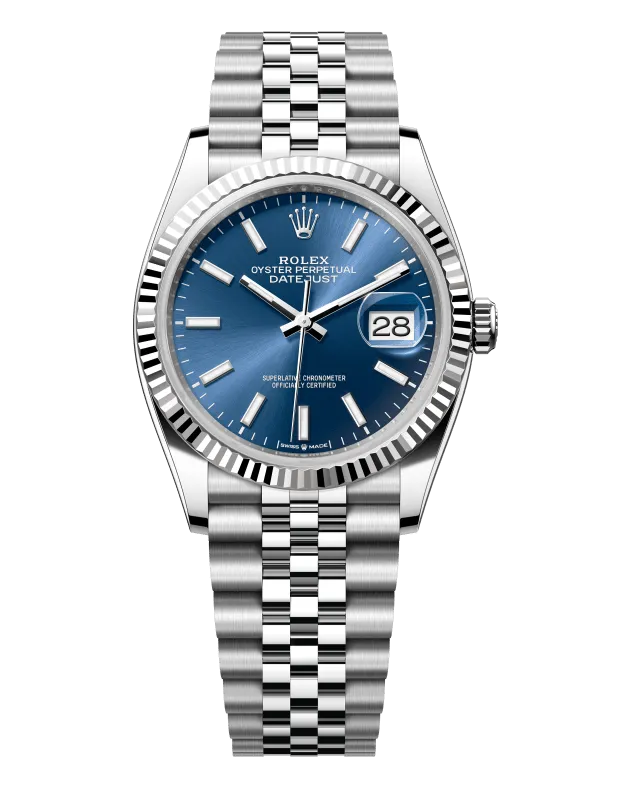 Rolex Datejust 36 126234 White Rolesor — Oystersteel case and bracelet with 18ct white gold bezel