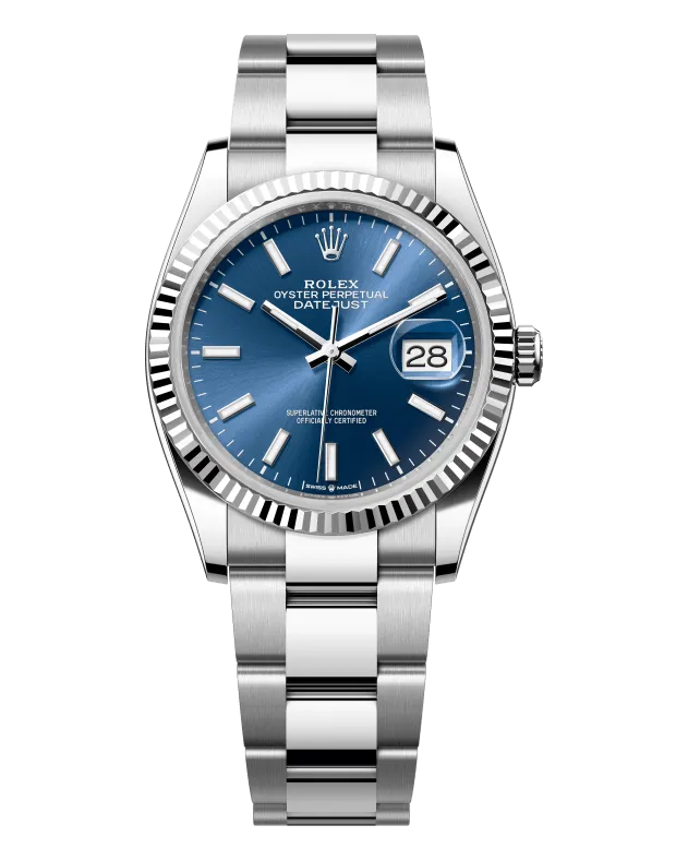 Rolex Datejust 36 126234 White Rolesor — Oystersteel case and bracelet with 18ct white gold bezel