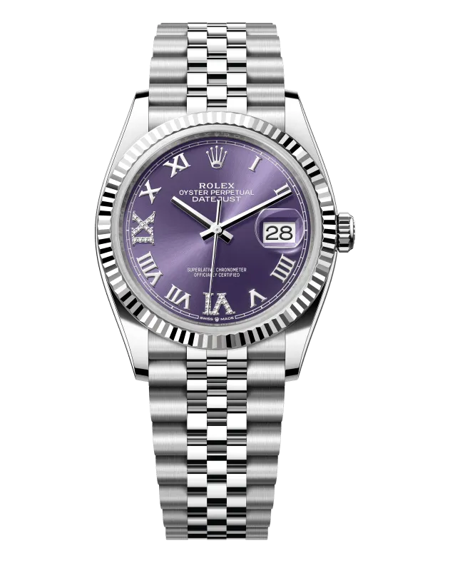Rolex Datejust 36 126234 White Rolesor — Oystersteel case and bracelet with 18ct white gold bezel
