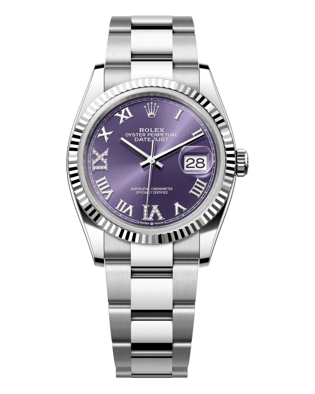 Rolex Datejust 36 126234 White Rolesor — Oystersteel case and bracelet with 18ct white gold bezel