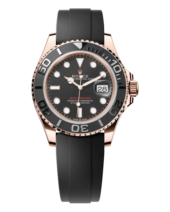 Rolex Yacht-Master 40 126655 18ct Everose gold case; Oysterflex bracelet with 18ct Everose gold Oysterlock clasp