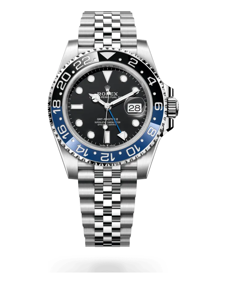 Rolex GMT-Master II 126710BLNR Oystersteel case and bracelet (Jubilee or Oyster)