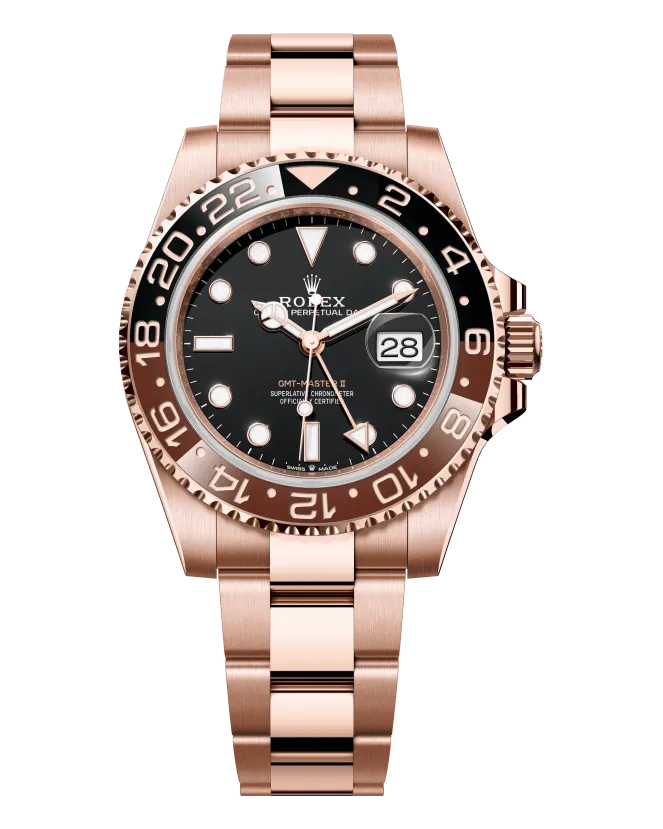 Rolex GMT-Master II 126715CHNR 18k Everose gold case and Oyster bracelet