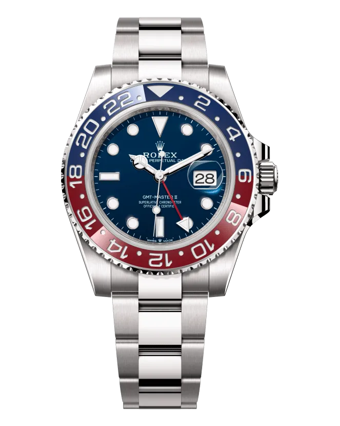 Rolex GMT-Master II 126719BLRO 18k white gold case and Oyster bracelet