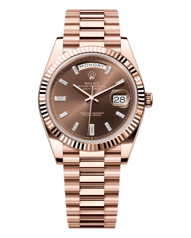 Rolex Day-Date 40 228235 18 ct Everose gold case and President bracelet