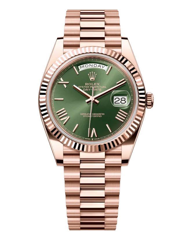 Rolex Day-Date 40 228235 18 ct Everose gold case and President bracelet