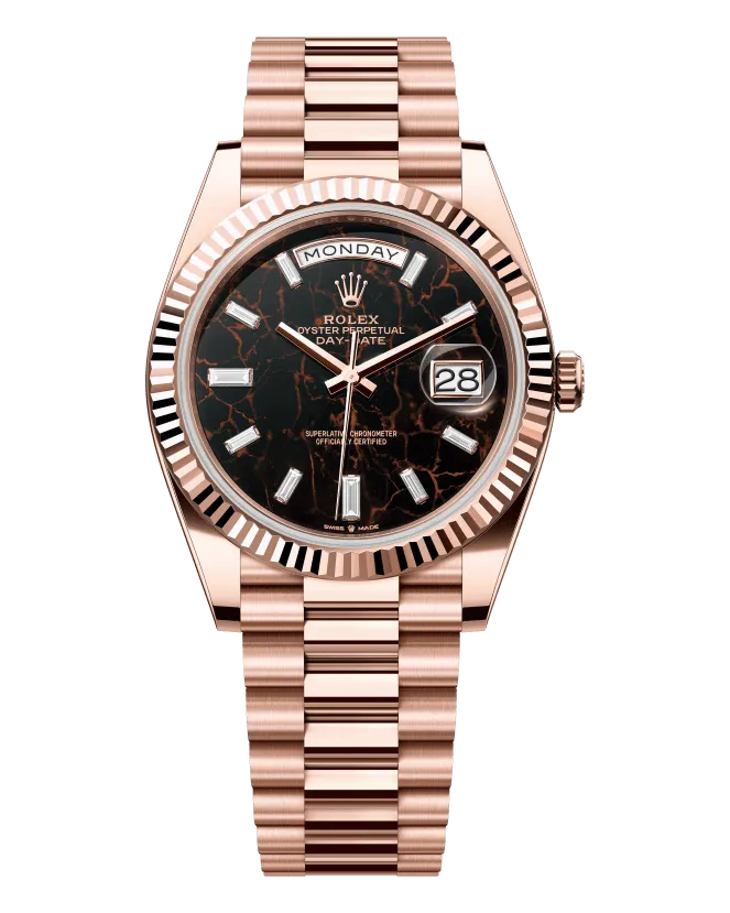 Rolex Day-Date 40 228235 18 ct Everose gold case and President bracelet