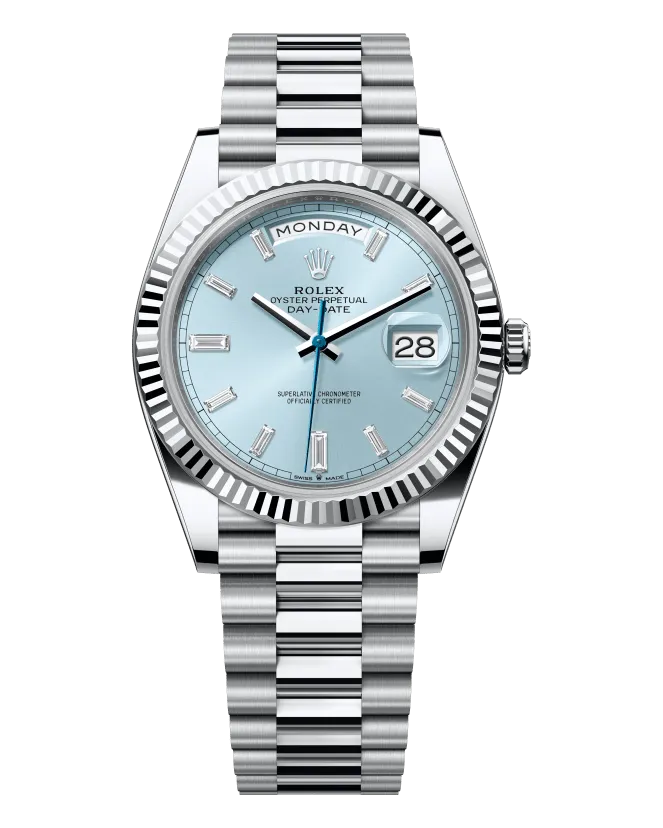 Rolex Day-Date 40 228236 950 platinum case and President bracelet