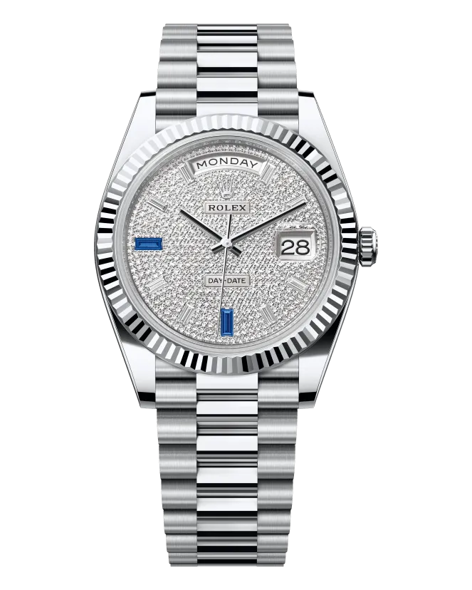 Rolex Day-Date 40 228236 950 platinum case and President bracelet