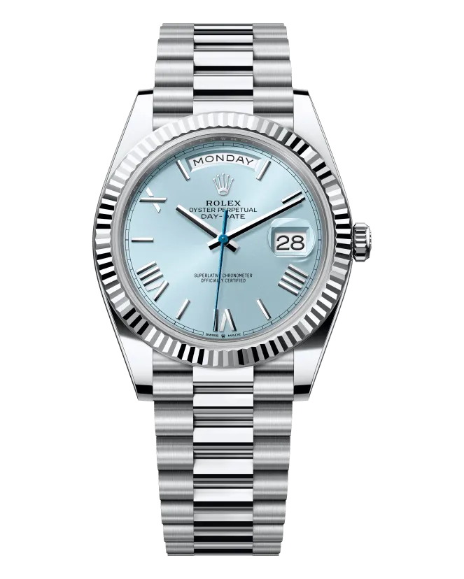 Rolex Day-Date 40 228236 950 platinum case and President bracelet