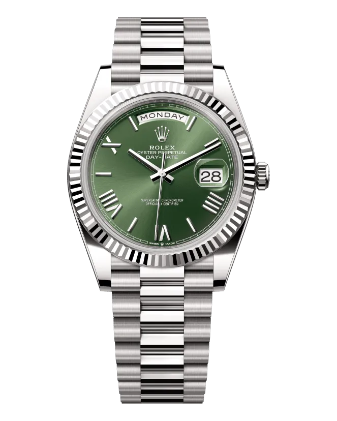 Rolex Day-Date 40 228239 18 ct white gold case and President bracelet