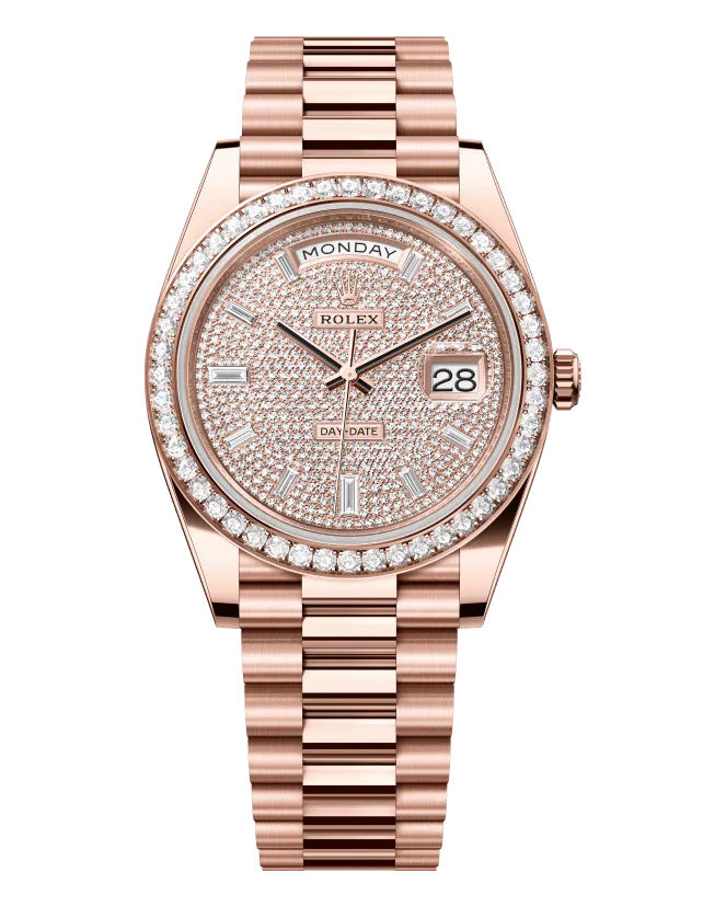 Rolex Day-Date 40 228345RBR 18 ct Everose gold case and President bracelet