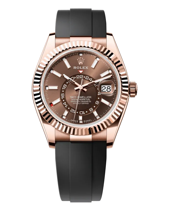 Rolex Sky-Dweller 336235 18k Everose gold case; Oysterflex bracelet with 18k Everose gold Oysterclasp
