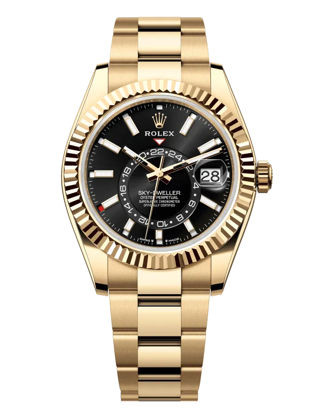 Rolex Sky-Dweller 336938 18k yellow gold case and bracelet; Oyster or Jubilee bracelet